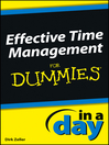 Cover image for Effective Time Management In a Day For Dummies